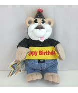 1999 Happy Birthday Bubba Talking 8&quot; Plush Bear Rubber Face W/Tags Works... - £13.16 GBP