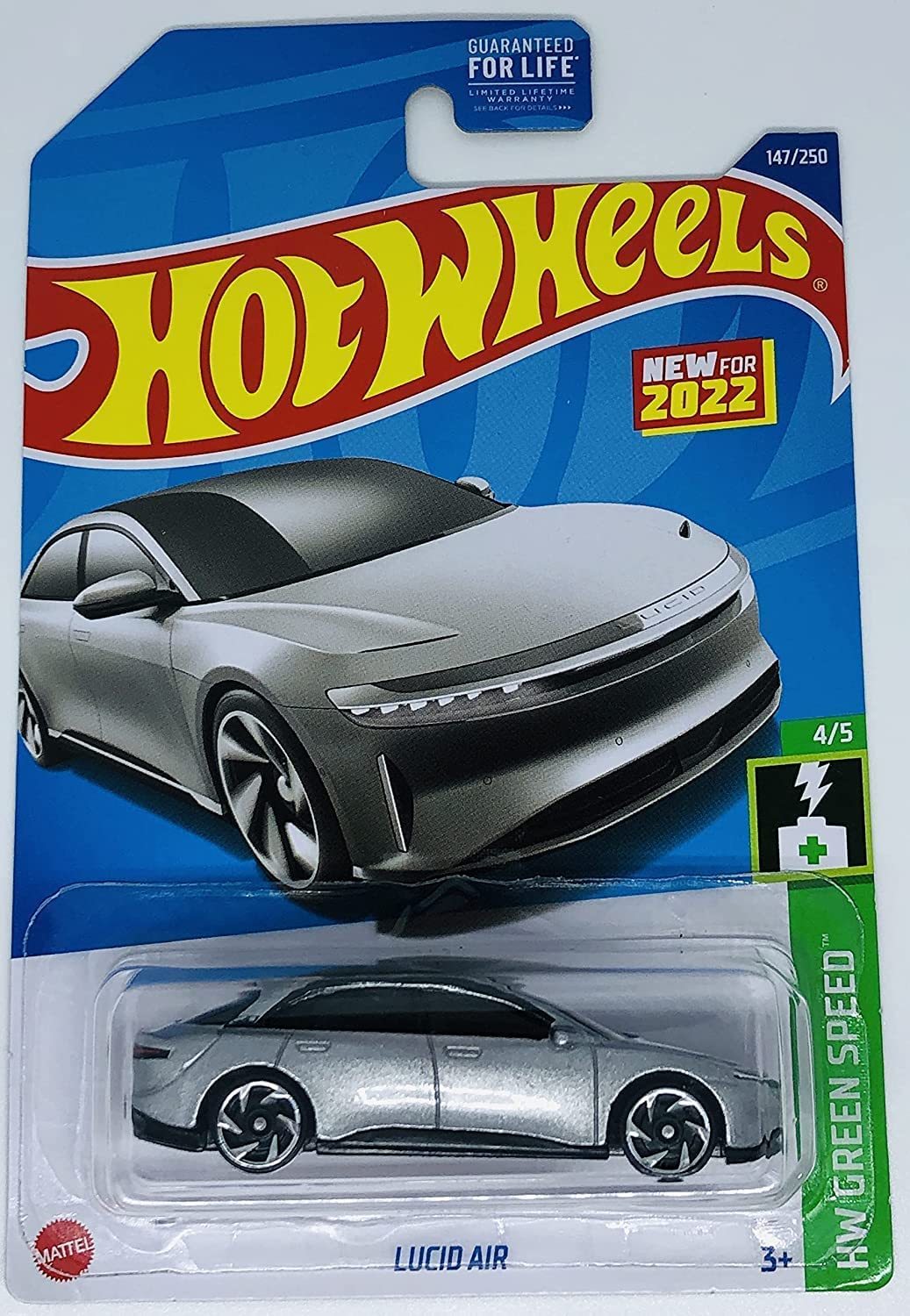 Hot Wheels 2022 - Lucid Air - HW Green Speed 4/5 [Silver] 147/250 - $7.54