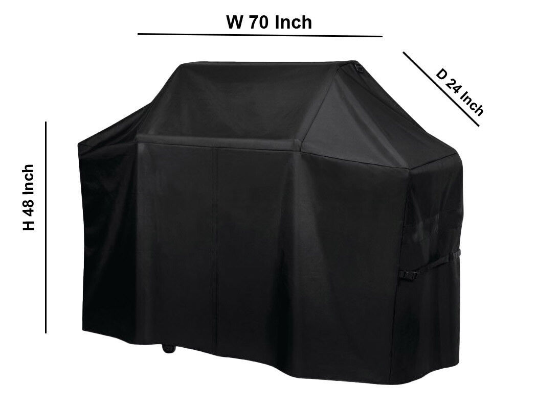 BBQ Grill Cover 70''L x 24"D x 48"H Suitable Brinkmann Fabric is Waterproof - £54.50 GBP