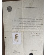 Antiguo documento Brasil permiso de viaje 1947 - $27.20