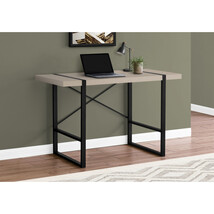 Monarch Specialties 48 in. Metal Computer Desk Modern Taupe - Black - $311.82