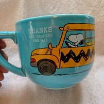 Charlie Brown Snoopy Hallmark Peanuts coffee cup school bus 20oz - £18.68 GBP