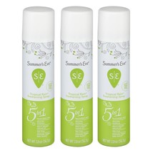 Pack of 3 Summer&#39;s Eve Tropical Rain 2oz Feminine Deodorant Spray RARE - $37.17