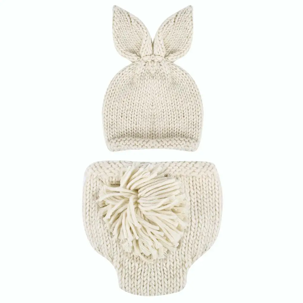 Irls boys crochet knit costume photo photography prop accessories rabbit baby caps hats thumb200