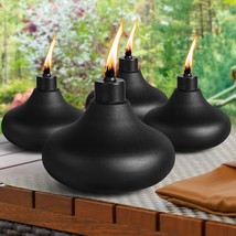 4 Pack Metal Table Top Torches, 24.5Oz Citronella Torches For Outside, R... - $61.99