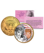 LUCILLE BALL * Americana * JFK Half Dollar U.S. Coin 24K Gold Plated I L... - £6.81 GBP