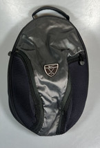 VTG Nike Golf Shoe Bag Mesh Swoosh Tote Zipper Black Gray Caddy Carry Case - £19.39 GBP