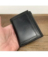 ISAAC MIZRAHI Men’s Wallet, Black Leather Trifold 6 Cards Edge Accent Ex... - $33.78 CAD