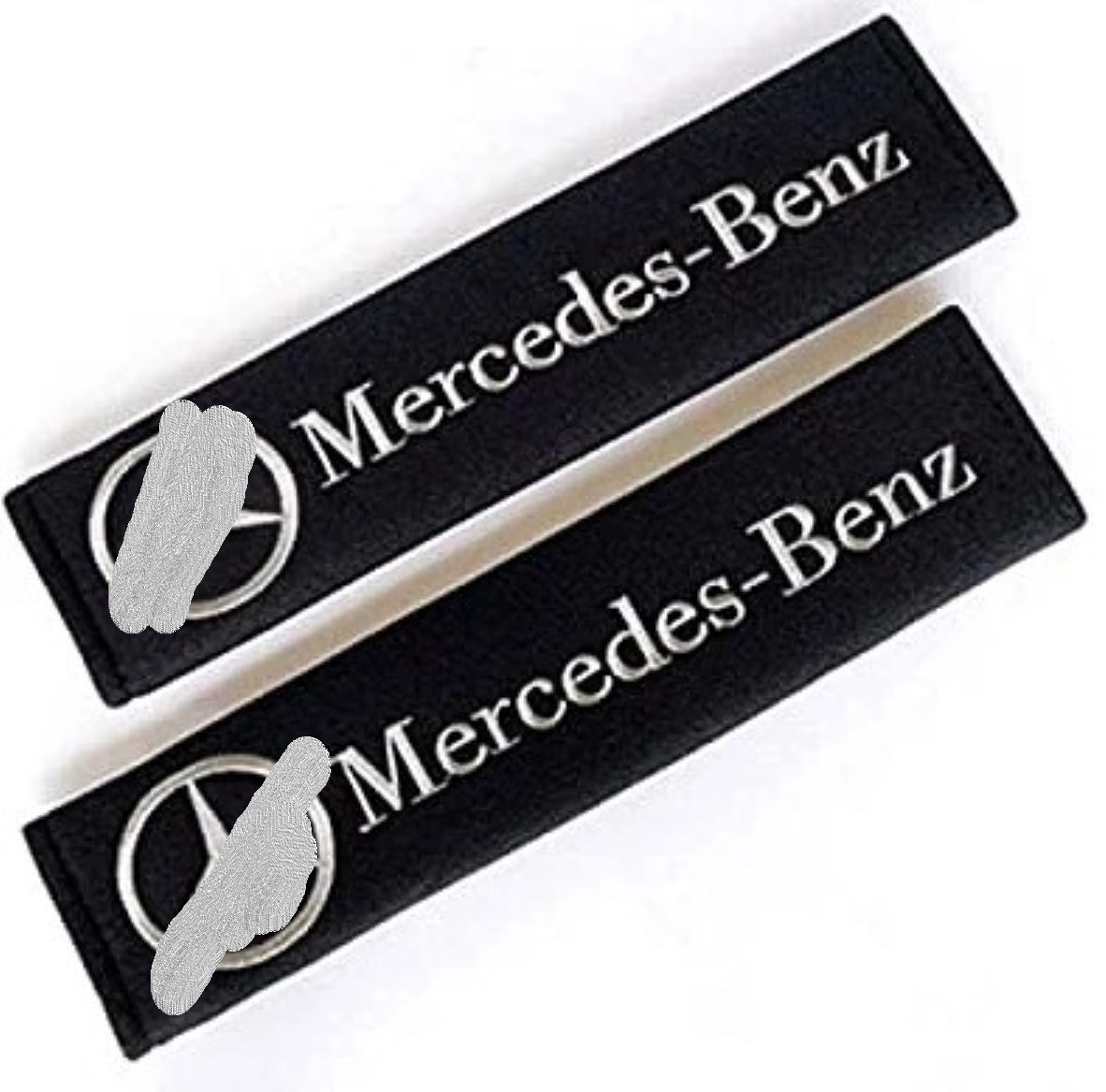 Mercedes Embroidered Logo Car Seat Belt Cover Seatbelt Shoulder Pad 2 pcs - $12.99