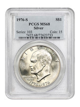 1976-S $1 Silver Pcgs MS68 - £245.00 GBP