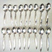 1847 Vintage Rogers Is Flair Silverplate Flatware 18pc~14 Dessert 4 Soup Spoons - £69.75 GBP