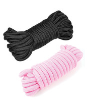 Plesur Cotton Shibari Bondage Rope 2 Pack - Black/pink - £13.65 GBP