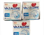 3 Boxes Vazalore 325mg Liquid Filled Aspirin Capsules 30 Capsules Each S... - £23.42 GBP