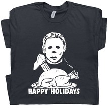 Michael Myers T Shirt Funny Christmas Shirts for Men Women Offensive Christmas S - £14.93 GBP