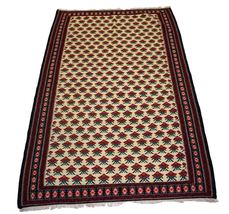 Handmade Vintage Persian Ardabil kilim 3.5&#39; x 5&#39; (107cm x 155cm) 1970s - £913.84 GBP