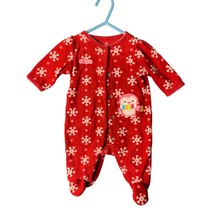 Child Of Mine Infant Baby Size 0 3 months Red Snow Flakes Penguin 1 Piec... - $7.69