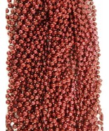 12 Burgundy Maroon Mardi Gras Beads Necklaces Party Favors Metallic 1 Do... - £3.87 GBP