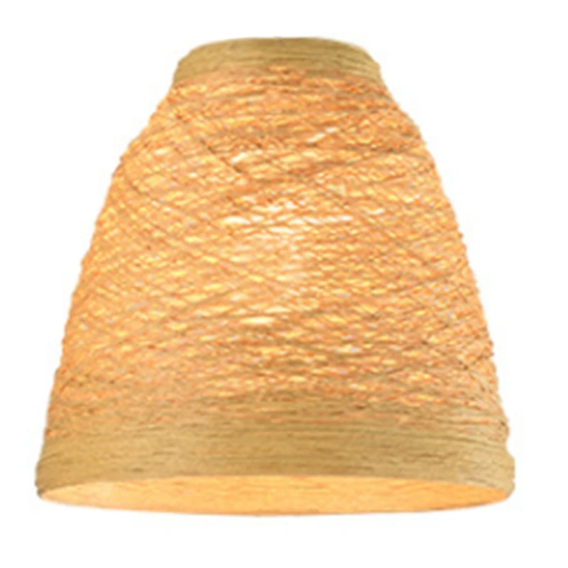 Creative Wicker Rattan Pendant Lamp, Handmade Vine Lampshade, LED Hanging Light - £65.03 GBP