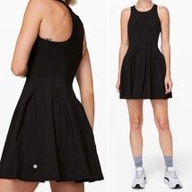 LULULEMON black Court Crush Tennis Dress Built in Bra Size 2 Activewear - $124.81