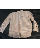 Vintage Timberland XL Long Sleeve Plaid Button Down Shirt Red White 100%... - $19.88 CAD