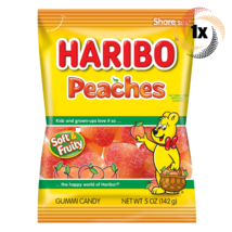1x Bag Haribo Peaches Soft &amp; Fruity Flavored Fat Free Gummi Candy | 5oz - $10.00