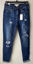 Forever 21 Skinny Jeans Women&#39;s Size 26 Dark Wash Blue Denim Distressed - New - £17.53 GBP