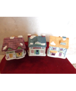 Three Ceramic Bell Store Front Ornaments (#2748) - $31.54 CAD