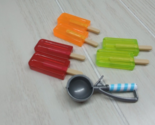 American girl Ice Cream Popsicle Cart 7 accessories lot scoop red green ... - £20.08 GBP