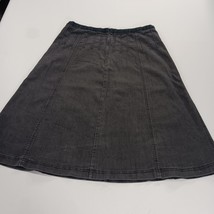 Larry Levine Stretch RN103715 Women's 12 (31×26) Black Cotton Blend A-Line Skirt image 13