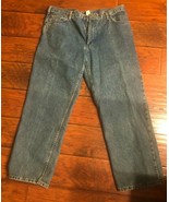 Men&#39;s Eddie Bauer Genuine Original Straight Fit Blue Denim Jeans Size 38X29 - $192.33 MXN