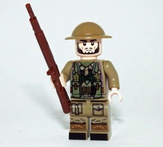British WW2 Army Soldier with binoculars A Building Minifigure Bricks US - $6.93