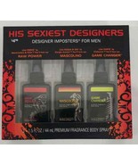His Sexiest Designers Premium Fragrance Body Sprays For Men 3 Piece Set - $489.04 MXN