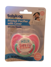 Baby King Printed Pacifier With Cover - New - Milk Belly - £7.04 GBP
