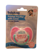 Baby King Printed Pacifier With Cover - New - Milk Belly - £7.07 GBP