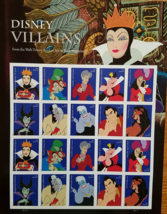 Disney Villains 2017 (Usps) Stamp Sheet 20 Forever Stamps - $19.95