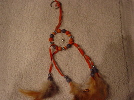 Dreamcatcher Beaded Keychain Keyring ( Orange Color ) - £5.03 GBP