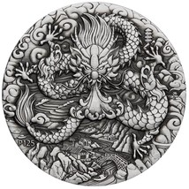 2 oz Silver Coin 2024 $2 Australian Lunar Series III Year of the Dragon Antiqued - £187.33 GBP