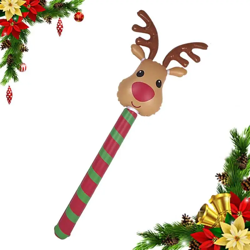 Inflatable Christmas Stick Santa Inflatable Hammer Toys Portable Inflatable - £11.88 GBP+