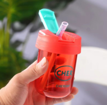New mini Ton Ton cup Children&#39;s student plastic cup portable straw cup - £28.86 GBP
