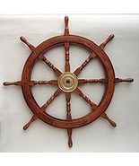 36&quot; Nautical Wood Ship Wheel Nautical Home Decor Wall Hanging  - $2,414.89 MXN