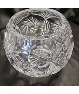 Crystal Rose Bowl Pinwheel Wheat Spinning Star Heavy Hand Cut Brilliant ... - £34.51 GBP
