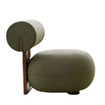 Modern Chic Cream Single Sofa Chair  Elegant Wood Crafted Living Room Accent Gr - £1,415.43 GBP