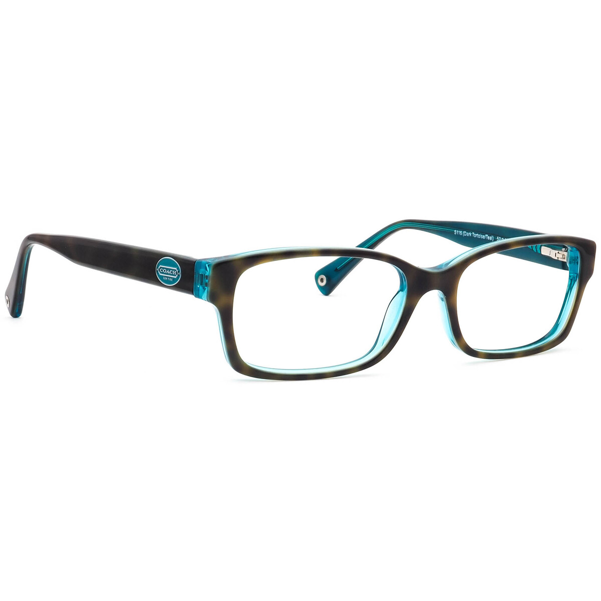 Coach Eyeglasses HC 6040 (Brooklyn) 5116 Tortoise/Teal Square Frame 52[]... - $79.99