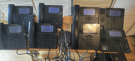 Lot of 8 Polycom VVX 450 Ring Central Business Phones  No AC Adapter Tested PoE - £124.96 GBP