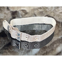 Italian 925 Sterling Silver Belt Shape Mesh Bracelet Sky - £47.19 GBP