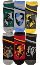 Harry Potter Crests &amp; Symbol Womens Shoe Size (4-10) 6 Pack Shorties Socks - £7.56 GBP