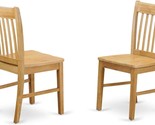 Wooden Seat And Oak Solid Wood Frame Modern Dining Chair Set Of 2 From E... - £123.96 GBP