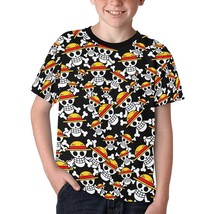 Straw Hat Pirates Anime Big Kids&#39; All Over Print T-shirt (USA Size) - £18.98 GBP