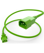 UNC Group PWRC13C1408FGRN POWER CORD C13 - C14, 18AWG, 10AMP, 250V, SVT ... - $577.91 MXN