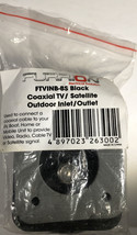 FURRION FTVINB-BS Black Coaxial TV/Satellite Outdoor Inlet/Outlet-NEW-SH... - $87.88